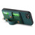 iPhone 16e Retro Cross Wristband Wallet Leather Back Phone Case - Green iPhone 16e Retro Cross Wristband Wallet Leather Back Phone Case - Green