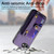 iPhone 16e Retro Cross Wristband Wallet Leather Back Phone Case - Purple