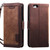 iPhone 16e Retro Splicing Horizontal Flip Leather Phone Case - Brown