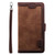 iPhone 16e Retro Splicing Horizontal Flip Leather Phone Case - Brown