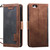 iPhone 16e Retro Splicing Horizontal Flip Leather Phone Case - Grey