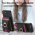 iPhone 16e Retro Splitable Magnetic Stand Card Bag Leather Phone Case - Black