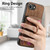 iPhone 16e Retro Splitable Magnetic Stand Card Bag Leather Phone Case - Brown