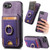 iPhone 16e Retro Splitable Magnetic Stand Card Bag Leather Phone Case - Purple iPhone 16e Retro Splitable Magnetic Stand Card Bag Leather Phone Case - Purple