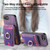 iPhone 16e Retro Splitable Magnetic Stand Card Bag Leather Phone Case - Purple iPhone 16e Retro Splitable Magnetic Stand Card Bag Leather Phone Case - Purple