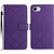 iPhone 16e Rhombic Grid Texture Leather Phone Case - Purple