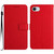 iPhone 16e Rhombic Grid Texture Leather Phone Case - Red