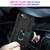 iPhone 16e Shockproof TPU Hybrid PC Phone Case with Holder - Black