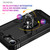 iPhone 16e Shockproof TPU Hybrid PC Phone Case with Holder - Black