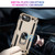 iPhone 16e Shockproof TPU Hybrid PC Phone Case with Holder - Gold