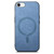 iPhone 16e Solid Color Retro Magsafe PU Back Cover Phone Case - Blue