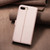 iPhone 16e Square Texture Leather Phone Case - Rose Gold