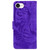 iPhone 16e Tiger Embossing Pattern Leather Phone Case - Purple