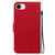 iPhone 16e Ultra-thin Voltage Magnetic Buckle Leather Phone Case - Red
