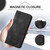 iPhone 16e YX0080 Grid Butterfly Embossed Pattern Flip Leather Phone Case with Lanyard - Black