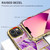 MyBat TUFF Kleer Hybrid Case for Apple iPhone 13 - Electroplated Purple Marble / Electroplating Gold