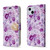 MyBat MyJacket Wallet Diamond Series for Apple iPhone 13 - Fresh Purple Flowers