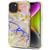 MyBat Pro TUFF Kleer Hybrid Case for Apple iPhone 14 / 13 - Pale Yellow Marbling / Electroplating Gold