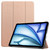iPad Air 13 2024 / 2025 Custer Pure Color 3-Fold Holder Smart Leather Tablet Case - Rose Gold