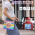 iPad Air 13 2024 / Air 13 2025 Silicone Hybrid PC Tablet Case with Holder & Shoulder Strap - Colorful Pink