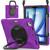 iPad Air 13 2024 / Air 13 2025 Silicone Hybrid PC Tablet Case with Holder & Shoulder Strap - Purple