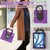 iPad Air 13 2024 / Air 13 2025 Silicone Hybrid PC Tablet Case with Holder & Shoulder Strap - Purple