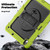 iPad Air 13 2024 / Air 13 2025 Silicone Hybrid PC Tablet Protective Case - Black+Yellow Green