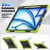 iPad Air 13 2024 / Air 13 2025 Silicone Hybrid PC Tablet Protective Case - Black+Yellow Green