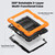 iPad Air 13 2024 / Air 13 2025 Silicone Hybrid PC Tablet Protective Case - Orange+Black