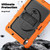 iPad Air 13 2024 / Air 13 2025 Silicone Hybrid PC Tablet Protective Case - Orange+Black