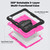 iPad Air 13 2024 / Air 13 2025 Silicone Hybrid PC Tablet Protective Case - Rose Red+Black
