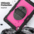 iPad Air 13 2024 / Air 13 2025 Silicone Hybrid PC Tablet Protective Case - Rose Red+Black