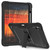 iPad Air 13 2024 Shockproof Silicone Hybrid PC Tablet Case with Holder - Black