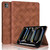 iPad Air 13 2025 / 2024 / Pro 12.9 Rhombus Embossed Leather Smart Tablet Case - Brown