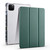 iPad Air 13 2025 / 2024 3-fold Clear TPU Smart Leather Tablet Case with Pen Slot - Dark Green