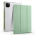 iPad Air 13 2025 / 2024 3-fold Clear TPU Smart Leather Tablet Case with Pen Slot - Green