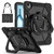 iPad Air 13 2025 / 2024 Contrast Color Robot Silicone Hybrid PC Tablet Case - Black