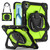 iPad Air 13 2025 / 2024 Contrast Color Robot Silicone Hybrid PC Tablet Case - Black Yellow Green