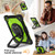 iPad Air 13 2025 / 2024 Contrast Color Robot Silicone Hybrid PC Tablet Case - Black Yellow Green