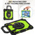 iPad Air 13 2025 / 2024 Contrast Color Robot Silicone Hybrid PC Tablet Case - Black Yellow Green