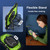 iPad Air 13 2025 / 2024 Contrast Color Robot Silicone Hybrid PC Tablet Case - Black Yellow Green