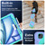 iPad Air 13 2025 / 2024 Contrast Color Robot Silicone Hybrid PC Tablet Case - Purple Mint Green