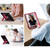 iPad Air 13 2025 / 2024 Contrast Color Silicone Acrylic PC Tablet Case with Holder - Black Rose Red