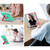 iPad Air 13 2025 / 2024 Contrast Color Silicone Acrylic PC Tablet Case with Holder - Mint Green Rose Red