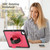 iPad Air 13 2025 / 2024 Honeycomb Hand Grip Turntable Stand Tablet Case - Rose Red