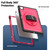 iPad Air 13 2025 / 2024 Honeycomb Hand Grip Turntable Stand Tablet Case - Rose Red