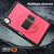 iPad Air 13 2025 / 2024 Honeycomb Hand Grip Turntable Stand Tablet Case - Rose Red