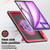 iPad Air 13 2025 / 2024 Honeycomb Hand Grip Turntable Stand Tablet Case - Rose Red