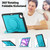 iPad Air 13 2025 / 2024 Honeycomb Hybrid Tablet Case with Handle Holder & Strap - Light Blue