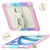 iPad Air 13 2025 / 2024 Silicone Hydric PC Tablet Case with Shoulder Strap & Holder - Camouflage Pink